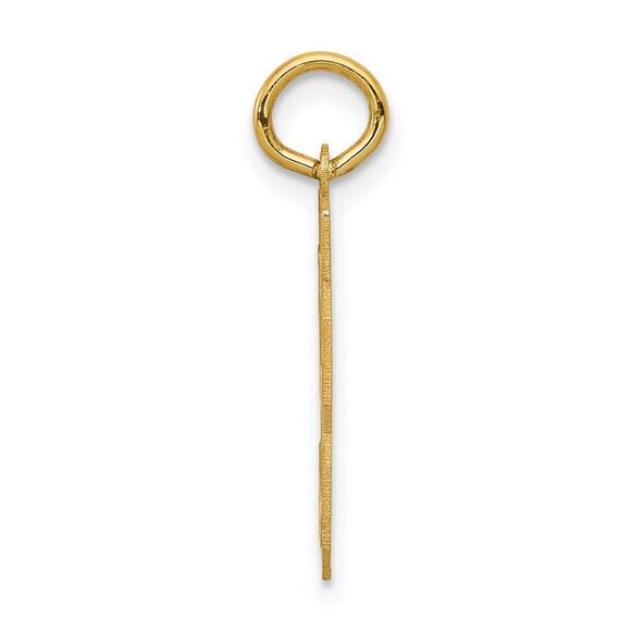 14k Yellow Gold, Jersey Collection, Small Number 53 Pendant